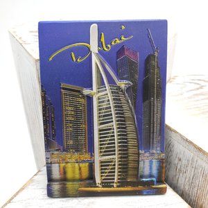 Dubai UAE Fridge Magnet Eau Burj Arab Skyline Travel Souvenir Tourist Collection